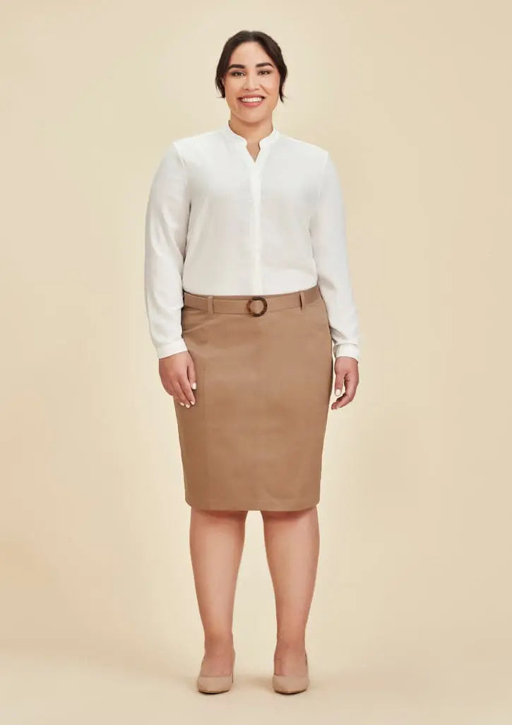 Biz Collection Traveller Womens Chino Corporate Skirt RGS264L - Flash Uniforms